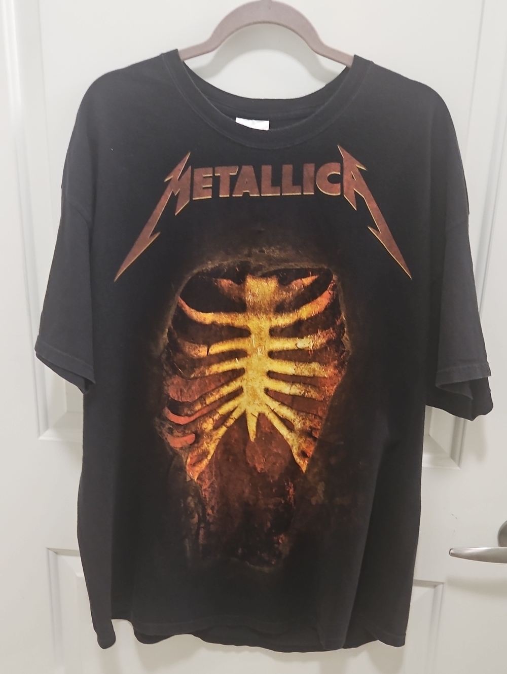 Vintage RARE Metallica Body Skeleton Double-Sided Rib Cage T-Shirt – Size XXL